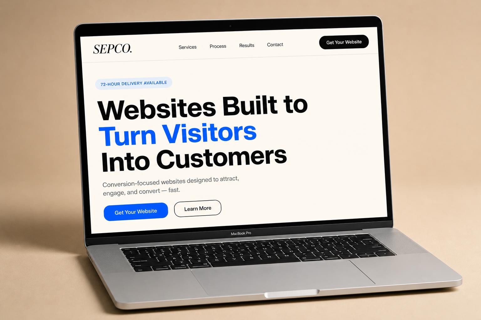 Modern website mockup designed by SEPCO Digital